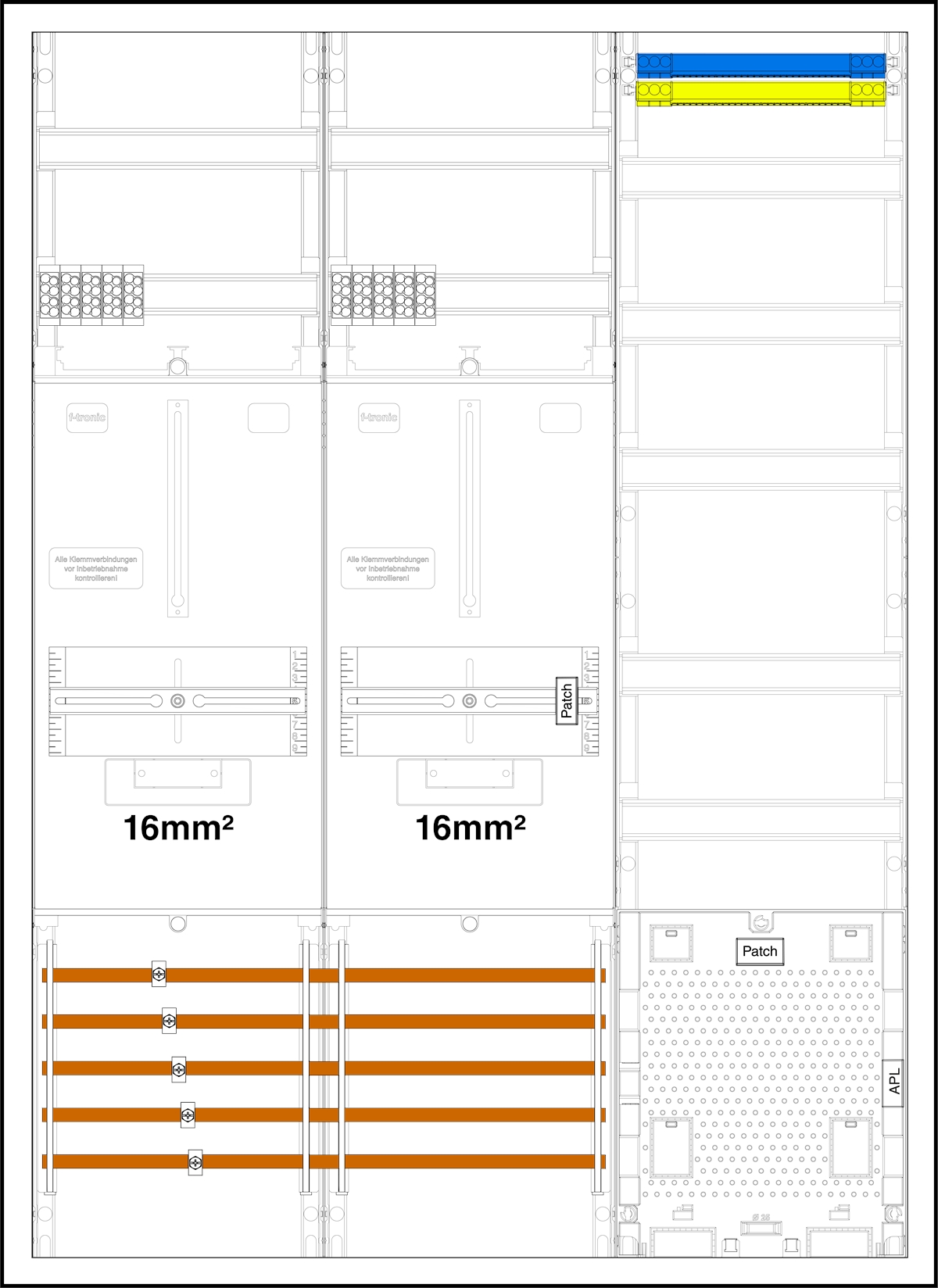 1St. F-Tronic 3HZ732APZ-16 3HZ732APZ-16, 2 ZP 16mm², 1 VAPZ inkl. APL,2 PPV,1 PL150 7190601