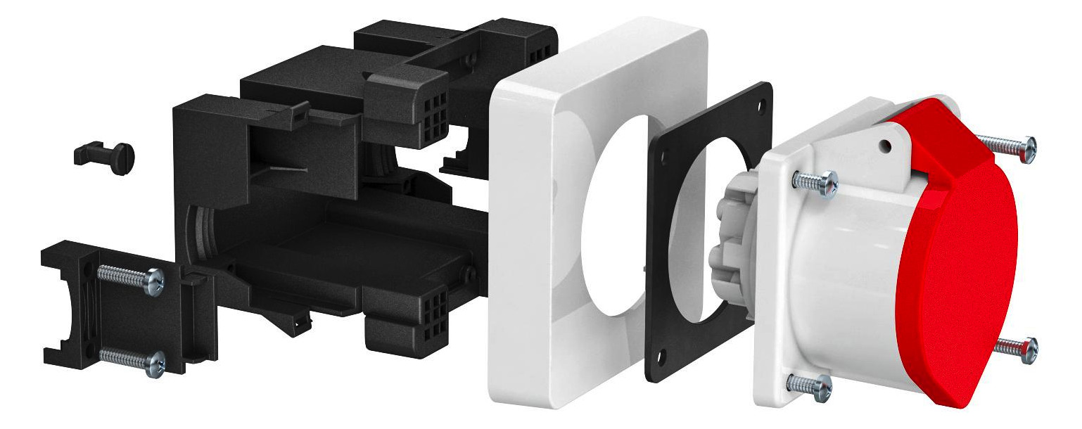 1St. OBO Bettermann 71GDCEE32 CEE-Geräteeinbaudose mit CEE-Steckdose