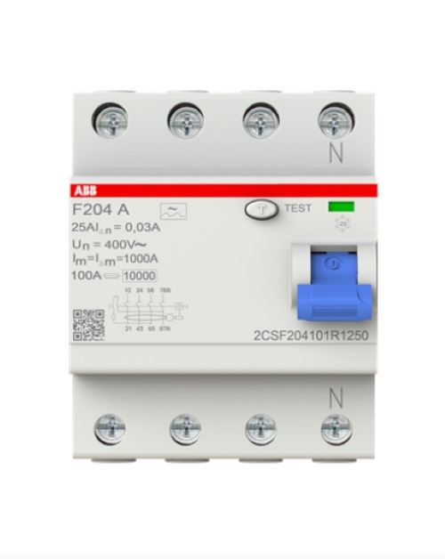1St. ABB F204A-25/0,03 2CSF204101R1250 Fi-Schutzschalter 4x25A 30mA