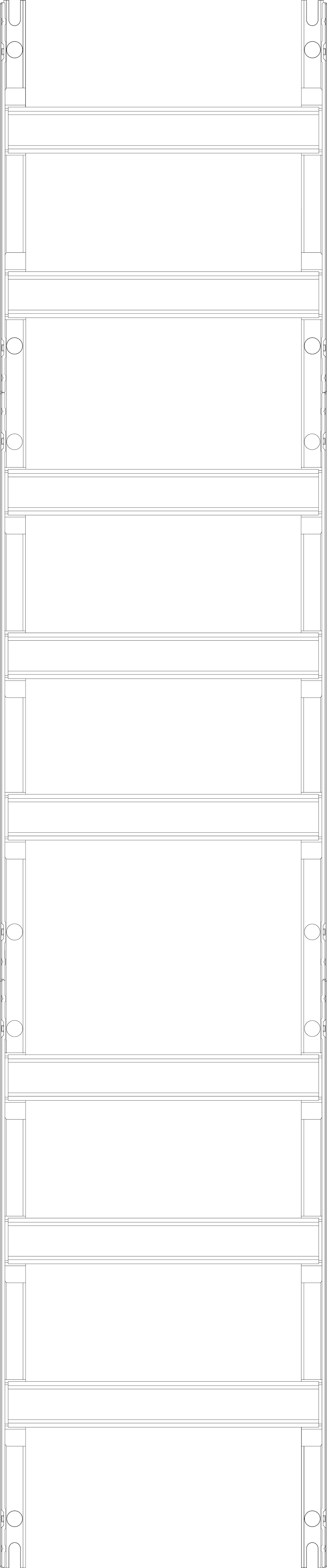 1St. F-Tronic VG8 Verteilerfeld VG8, 1-feldrig, H=1200mm, 8-reihig, OA geschl. 7142043