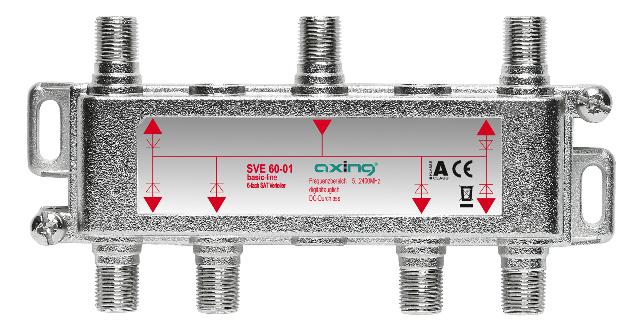 1St. Axing SVE6001 Verteiler 5-2200MHZ 1St. Axing SVE6001 Verteiler 5-2200MHZ...