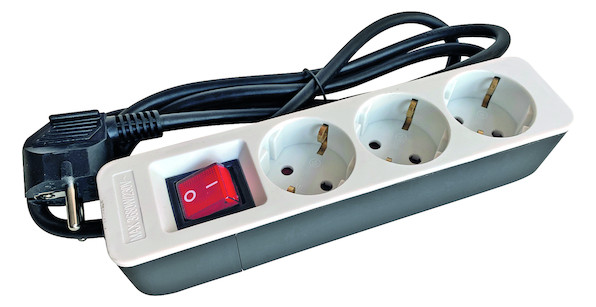 1St. Protec.class PTSDS 3W/G PTSDS 3w/g 3f mit Schalter weiss/grau