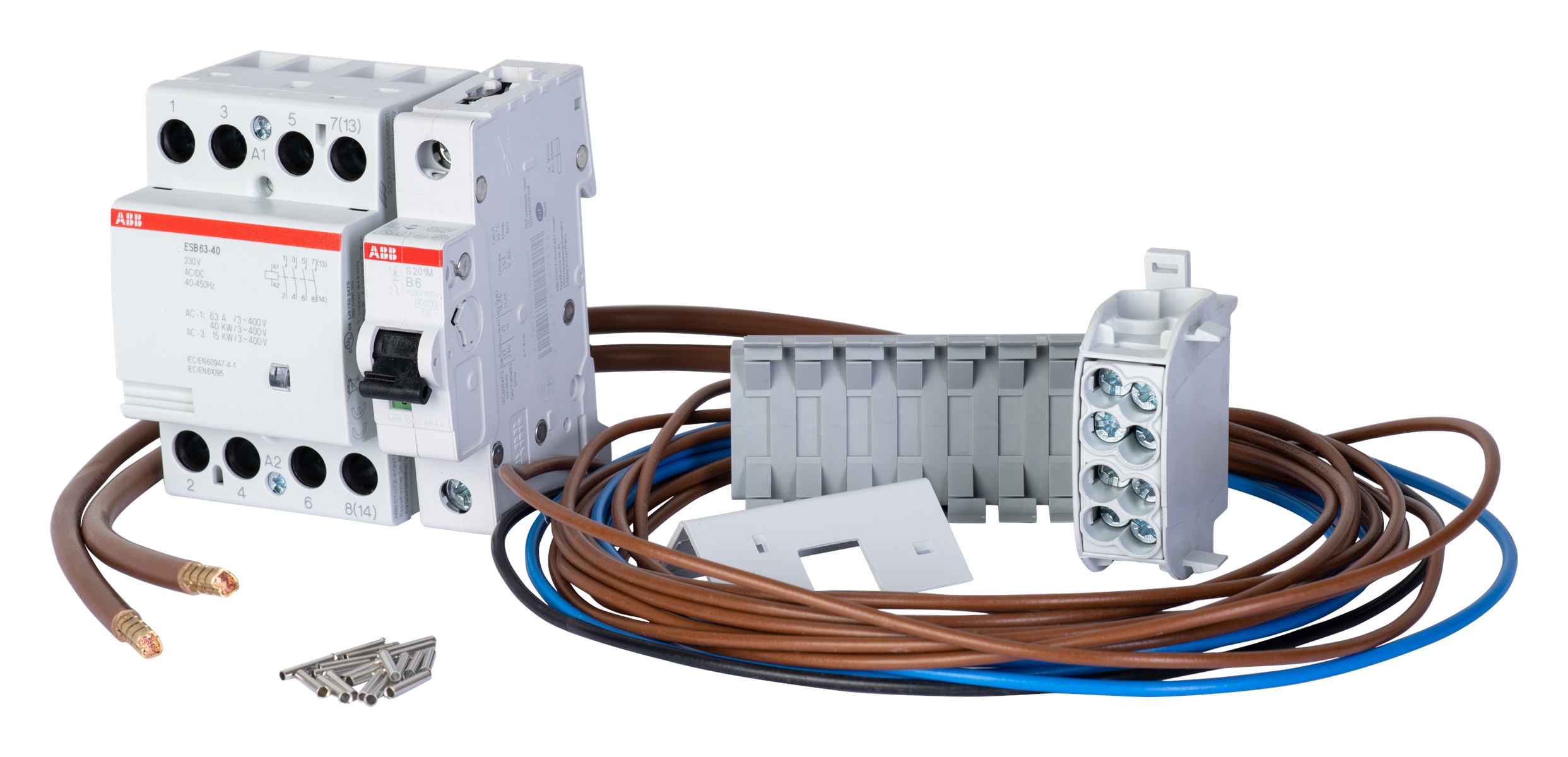 1St. F-Tronic WP63-Set WP63-Set, Schütz63A4pol., Plombierkappe, LS6A1pol., inkl. Verdrahtung 7110035