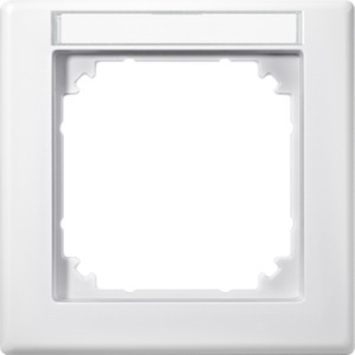 1St. Merten 474119 M-SMART-Rahmen, 1fach mit Beschriftungsträger, polarweiß