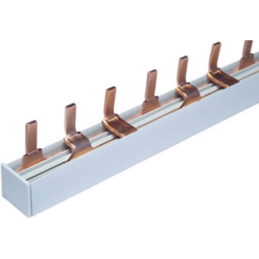 1St. Phasenschiene Steg 10mm², 3-phasig, 210mm, incl. Endkappen 1m Phasenschiene Steg 10mm², 3-phasig, 1000mm, incl. 5 Endkappen