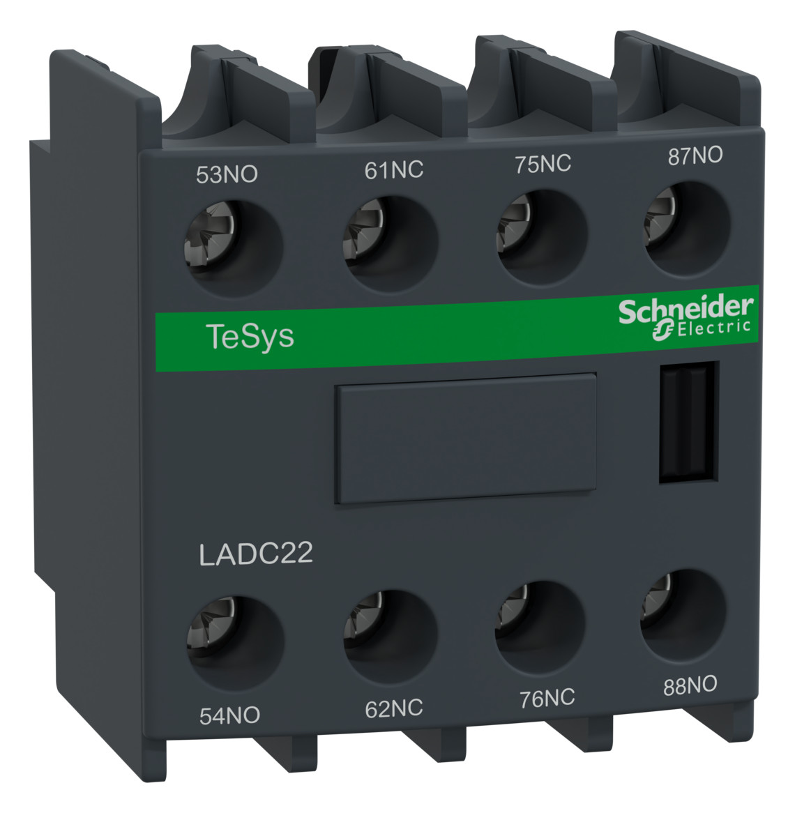 1St. Schneider Electric LADC22 Hilfsschalterblock, 2S+2Ö, Schraubanschluss