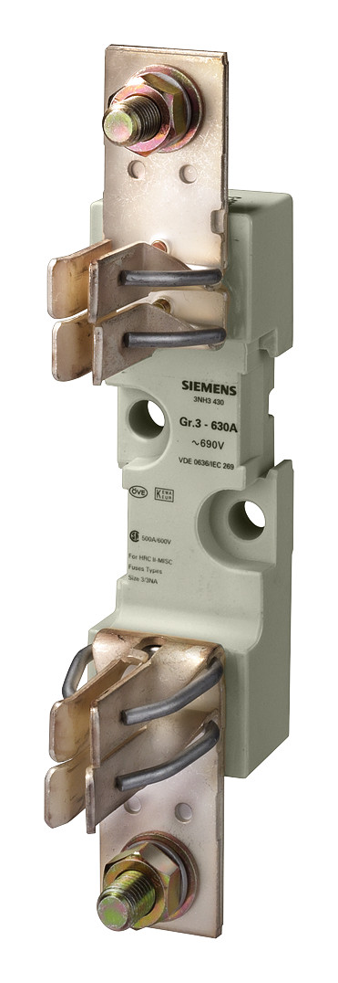 3St. Siemens 3NH3430 NH-Sicherungsunterteil Gr. 3, 1-polig 63