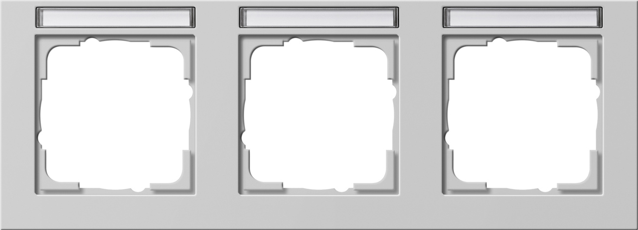 1St. Gira 109337 Abdeckrahmen 3f waager. BSF Gira E2 Grau m