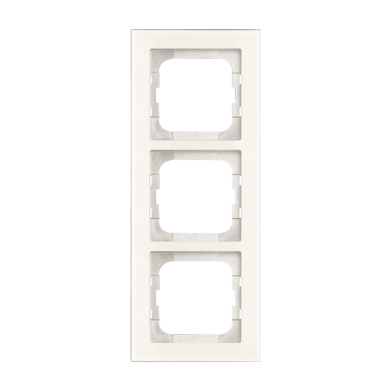 1St. Busch-Jaeger 1723-280 3-fach Rahmen Busch-axcent weißglas