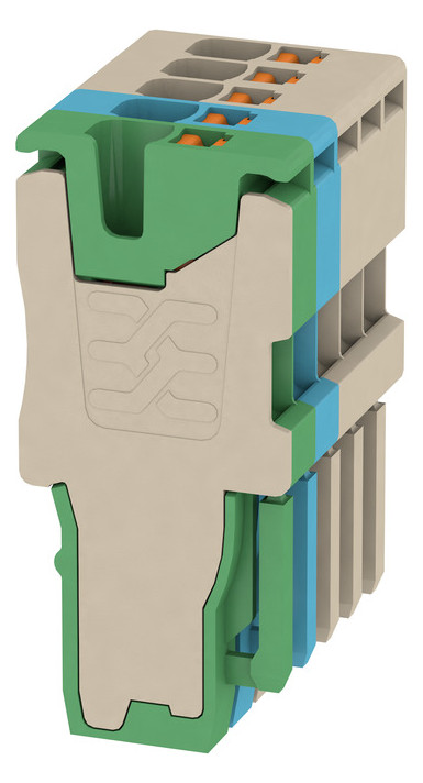 100St. Weidmüller APG 1.5/5-3BG-BL-GN Stecker (Klemmen), PUSH IN, 1.5 mm2, 500
