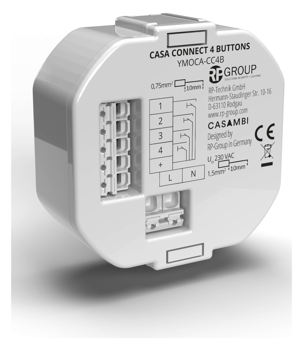 1St. RP-Technik YMOCA-CC4B-LR CASA Connect 4 Buttons Tas
