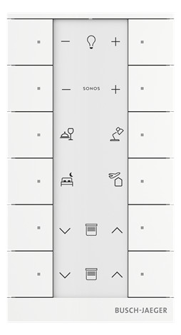 1St. BUSCH-JAEGER BJ 12f.Bedienelement SB-F-12.0.11-84 weiß