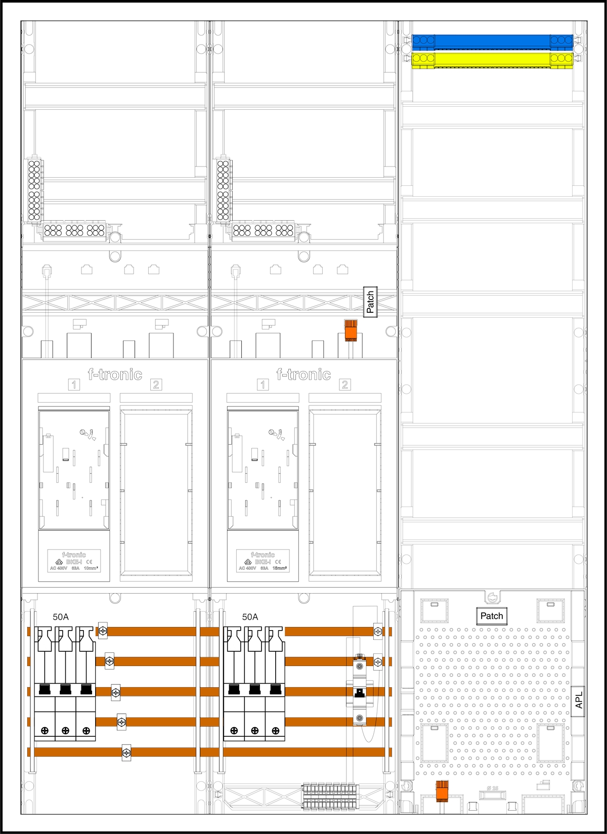 1St. F-Tronic EHZ732APZ50B6 EHZ732APZ50B6, 2 ZP, 2 DS, 2 R, 1 VAPZ inkl. APL, SLS 50A, SPVGB6, 2 PPV, 1 PL150 7195595