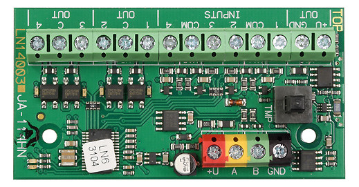 1St. Indexa 9000EA4, SYSTEM 9000 Bus-Ein-/Ausgangsmodul 4 Meldelinien + 4 Schaltausgänge