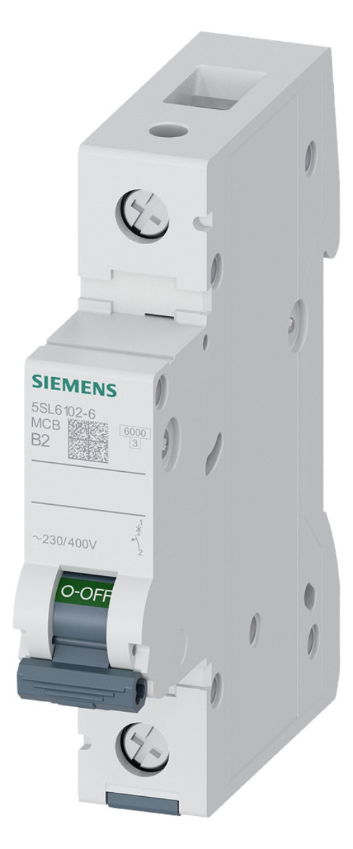 1St. Siemens 5SL6102-6 Leitungsschutzschalter 230/400V 6kA, 1pol