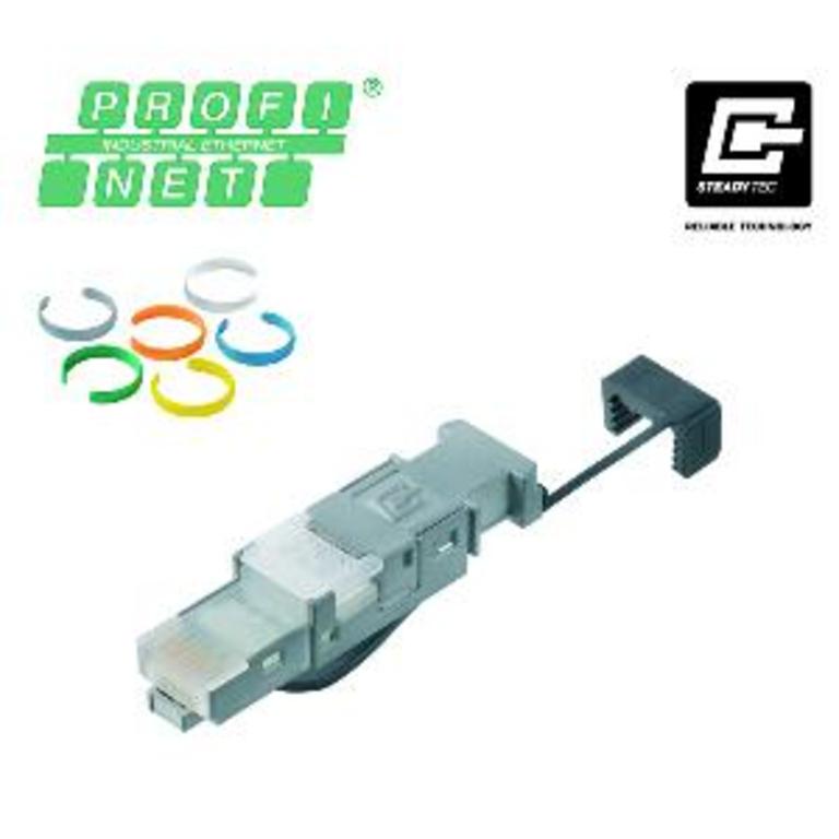 1St. Weidmüller IEPSRJ45FHABK Stecker RJ 45 Cat.6, werkzeuglos, IP20 1963600000