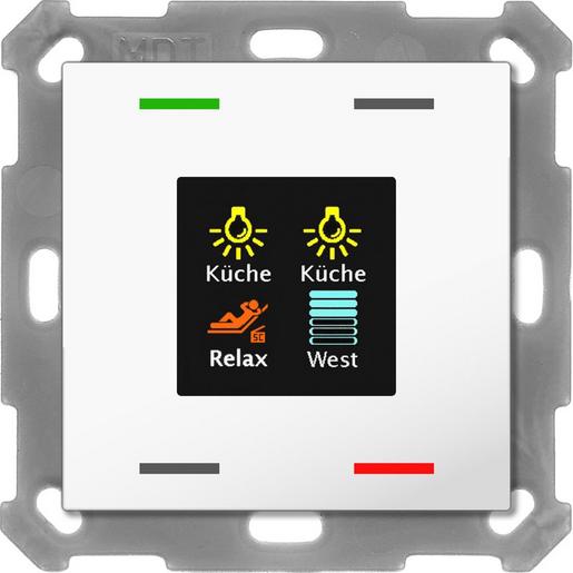 1St. MDT BE-TAS55T4.01 Taster Light 4-fach Temperatur-/Feuchtsensor reinweiß glänz.
