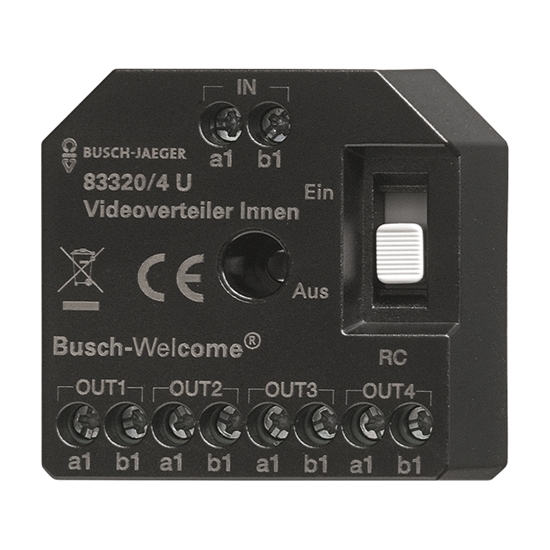 1St. Busch-Jaeger 83320/4 U Aktiv Videoverteiler Innen UP, zur Montage in einer Unterputzdose Busch-WElcome (2-Draht-Sys