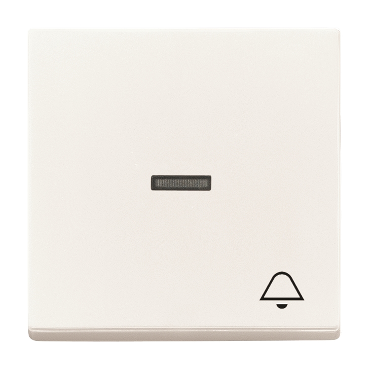 1St. Busch-Jaeger 1789 KI-84 Wippe mit Aufdruck, mit kleiner transparenter Kalotte carat studioweiß