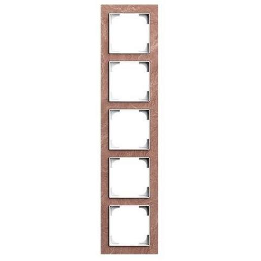1St. Busch-Jaeger 1725-4097 Rahmen 5-fach Schiefer Terra Rosso 1St. Busch-Jaeger 1725-4097 Rahmen 5-fach Schiefer Terra Rosso