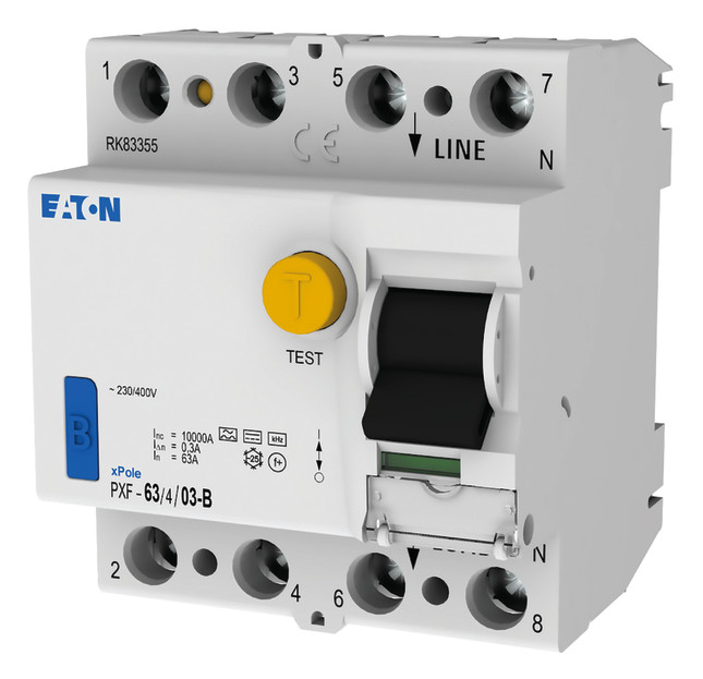 1St. EATON PXF-63/4/03-B FI-Schalter, allstromsensitiv, 63 A, 4p,