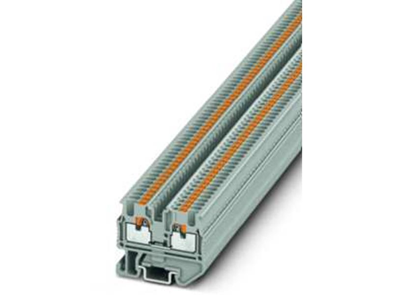50St. Phoenix Contact MPT 1,5/S Mini-Durchgangsklemme 500 V 17,5 A Push-in-Anschluss Anzahl der Anschlüsse: 2 0,14 mm² - 1,5 mm² AWG: 26 - 14 B=3,5 mm grau Montageart: NS 15 3248100