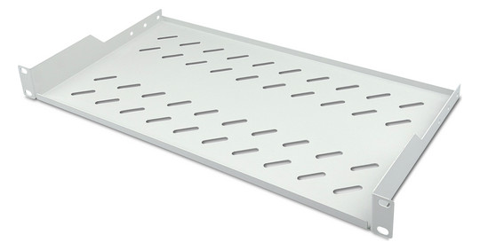 1St. Digitus DN-97609, DIGITUS 1HE Fachboden zum Festeinbau perforiert, Farbe Grau (RAL 7035), bis zu 15 kg, 45x483x250 mm