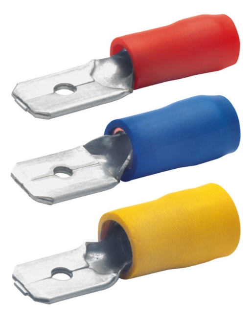 100St. Klauke 8203B Flachstecker isoliert, 4,8x0,8 mm, 0,5-1 mm²