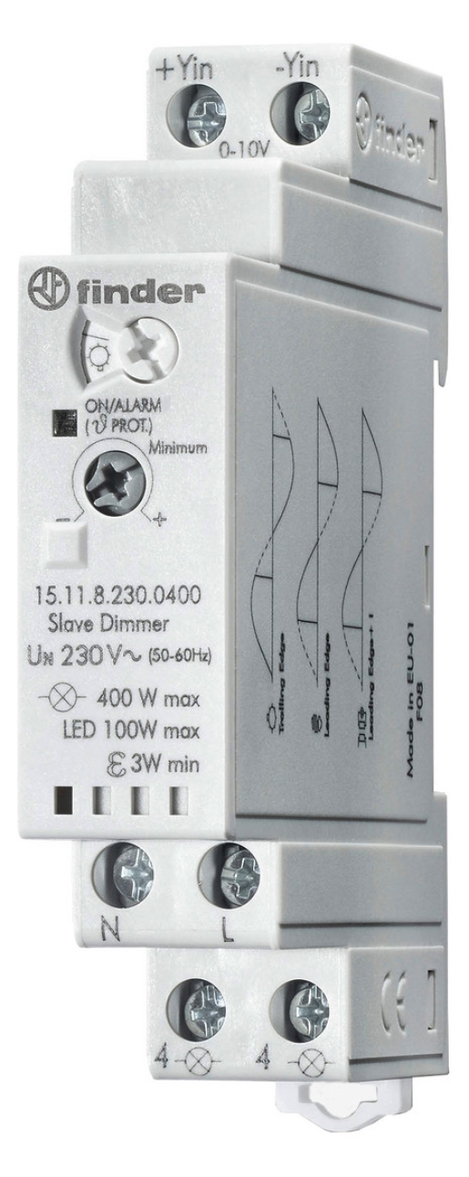 1St. Finder 151182300400 Slave-Dimmer, Steuereingang 0-10 V für die Master-Ansteuerung oder eine andere 0-10 V-Ansteueru