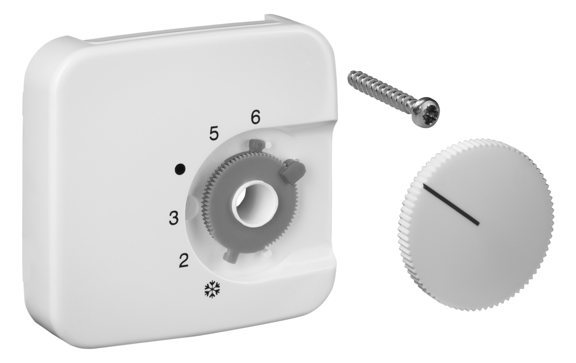 1St. ALRE-IT G9990490 Deckelset für Raumtemperaturregler RTBSU/FTR, Reflex SI/SI linear, reinweiß (ähnl. RAL9010), glänzend JZ-001.200/BJ