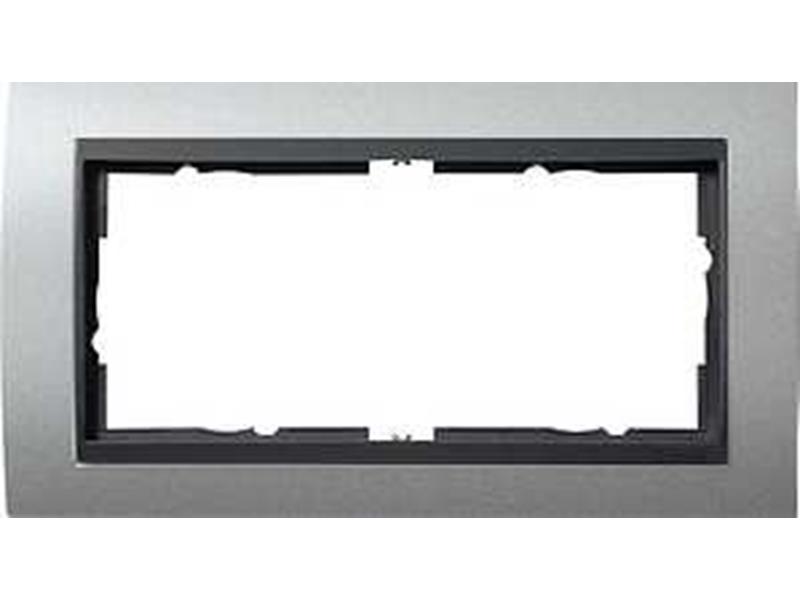 1St. Gira 100206 Rahmen 2fach ohne Mittelsteg für Anthrazit Gira Event Farbe Alu