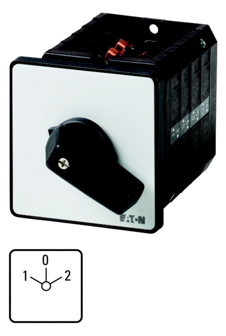 1St. Eaton 092296 Wendeschalter, T5B, 63 A, Einbau, 3 Baueinheit(en), Kontakte: 5, 60 , rastend, mit 0-Stellung, 1-0-2, Abwicklungsnummer 8401 T5B-3-8401/E