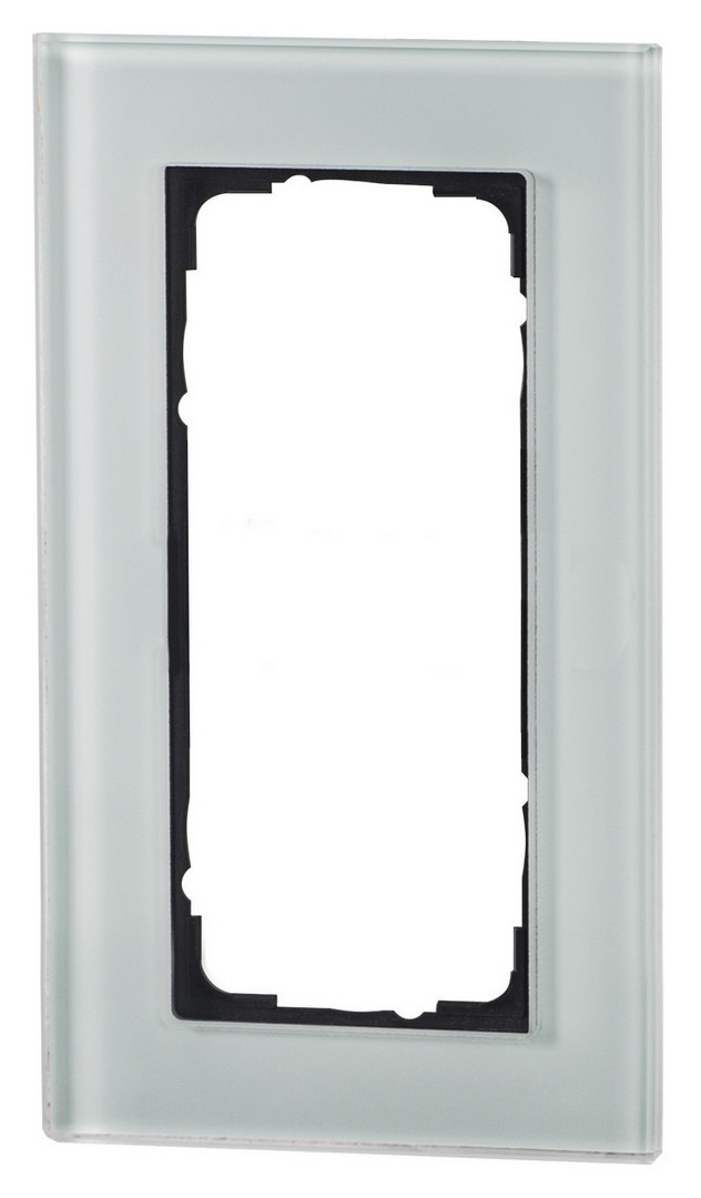 1St. Halmburger 3521 GS-552/o (mi) Design Glasrahmen 2-fach ohne Zwischensteg mit Einsätze 55x55 mm Echtglas