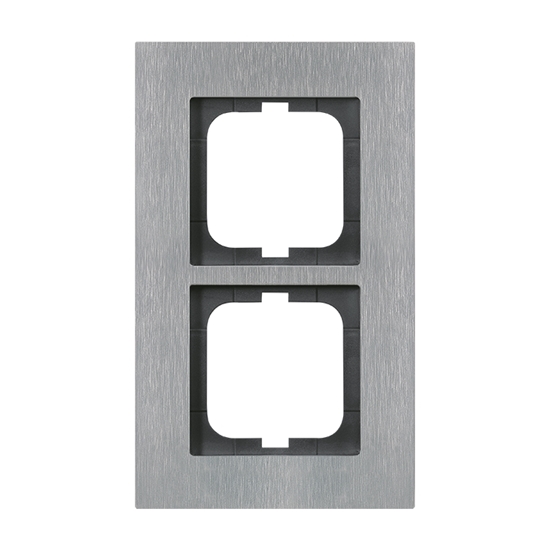 1St. Busch-Jaeger 1722-860 2-fach Rahmen carat edelstahl