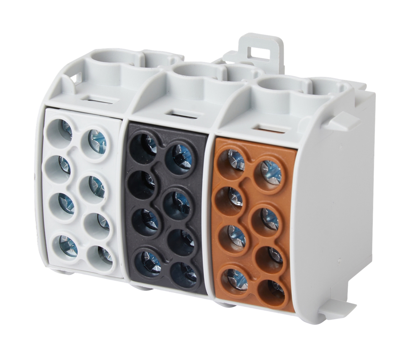 2St. F-Tronic HLAK3p35brswgr Hauptleitungsabzweigklemme, 35mm², 3polig, CU, brswgr, HLAK3p35brswgr 7730034