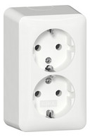 1St. Gira 478013 2f- Steckd. + Montagepl. AP Reinweiß