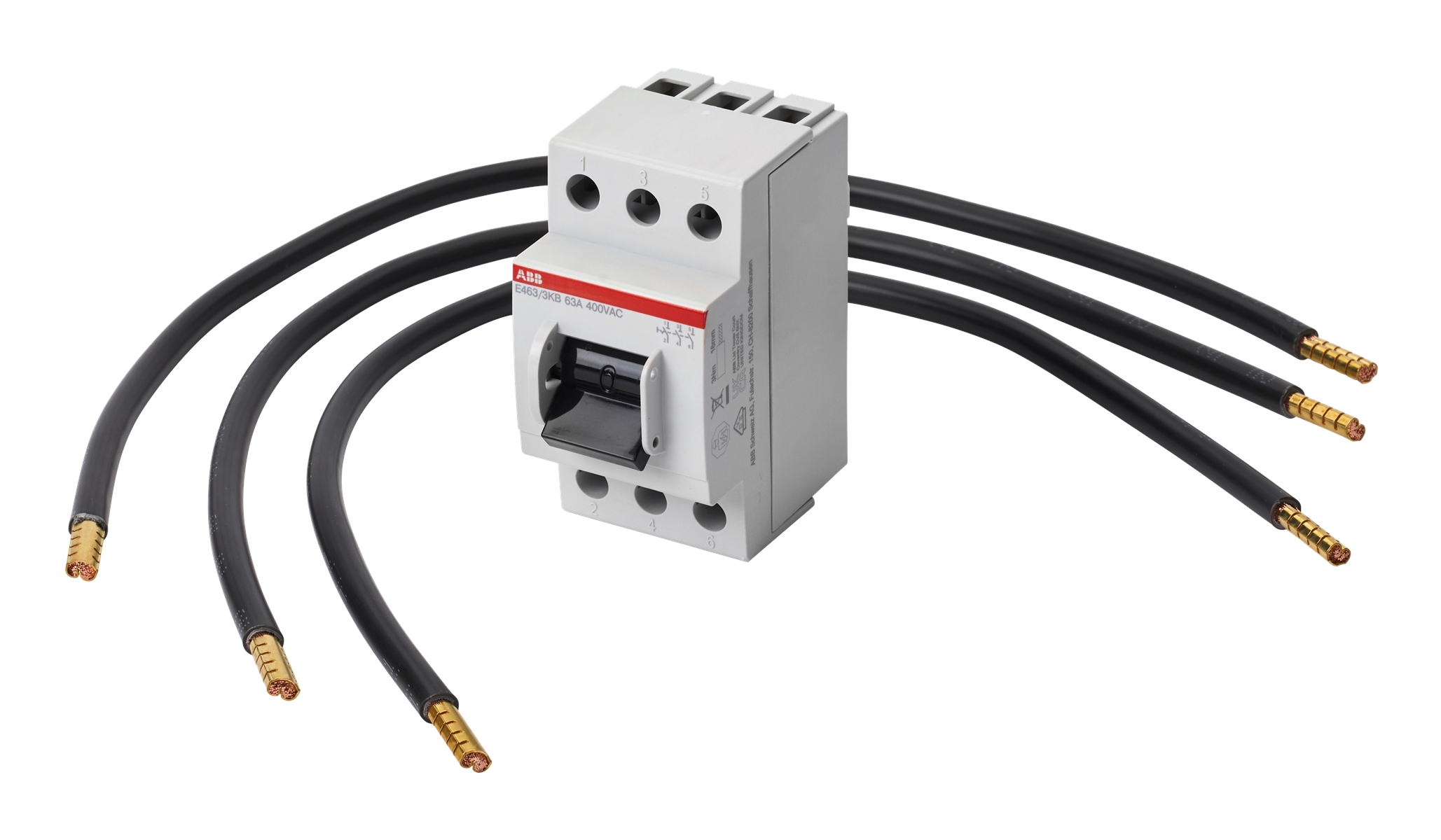 1St. F-Tronic VS450PV16 Verdrahtungssatz PV 16mm², l=450 mm, mit Hauptschalter, L1-L2-L3 (sw-sw-sw) 7110216