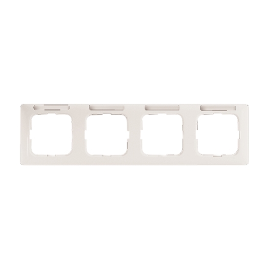 1St. Busch-Jaeger 1734 NSKA-214 Reflex SI Linear-mit Beschriftungsfeld, 4-fach Rahmen Reflex SI alpinweiß