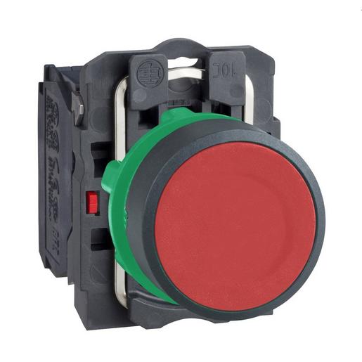 1St. Schneider Electric XB5AA42 Drucktaster, flach, rot, 1Ö, tastend