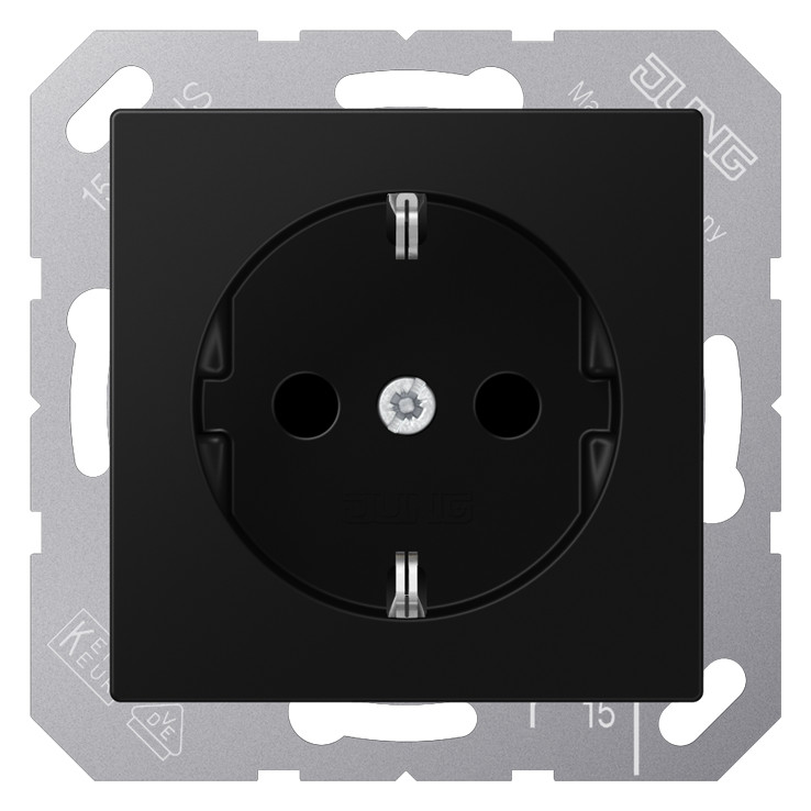 1St. Jung A1520BFSWM Steckdose graphitschwarz matt