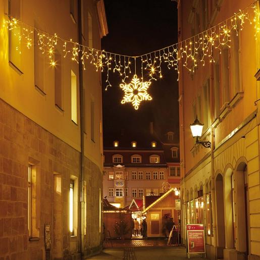 1St. HELLUM 899771 LED Lichtschlauch Schneeflocke 70cm warm