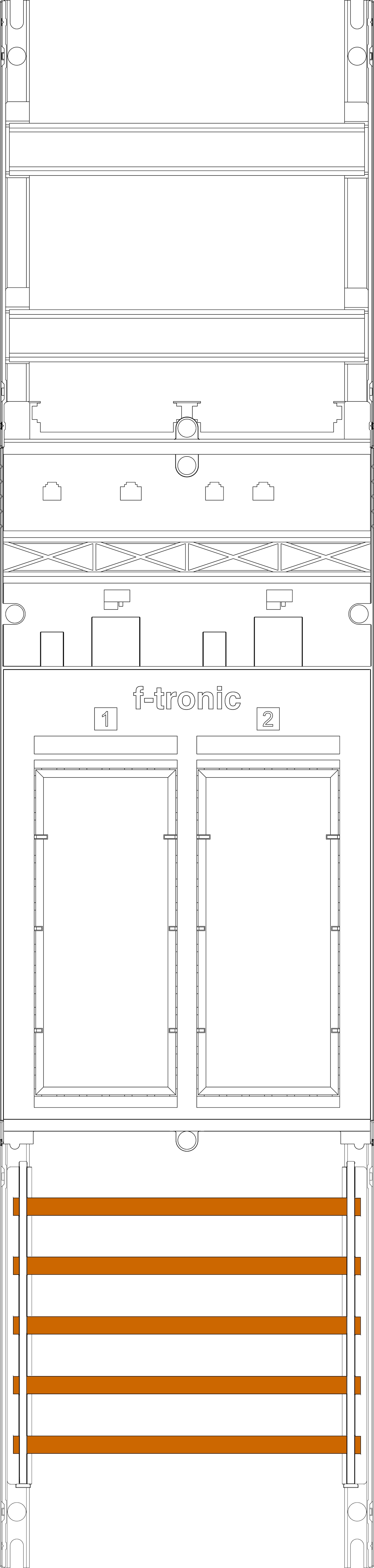 1St. F-Tronic RE6 Reservefeld RE6, 1-feldrig, H=1050mm, 2 Res. eHZ 7141600