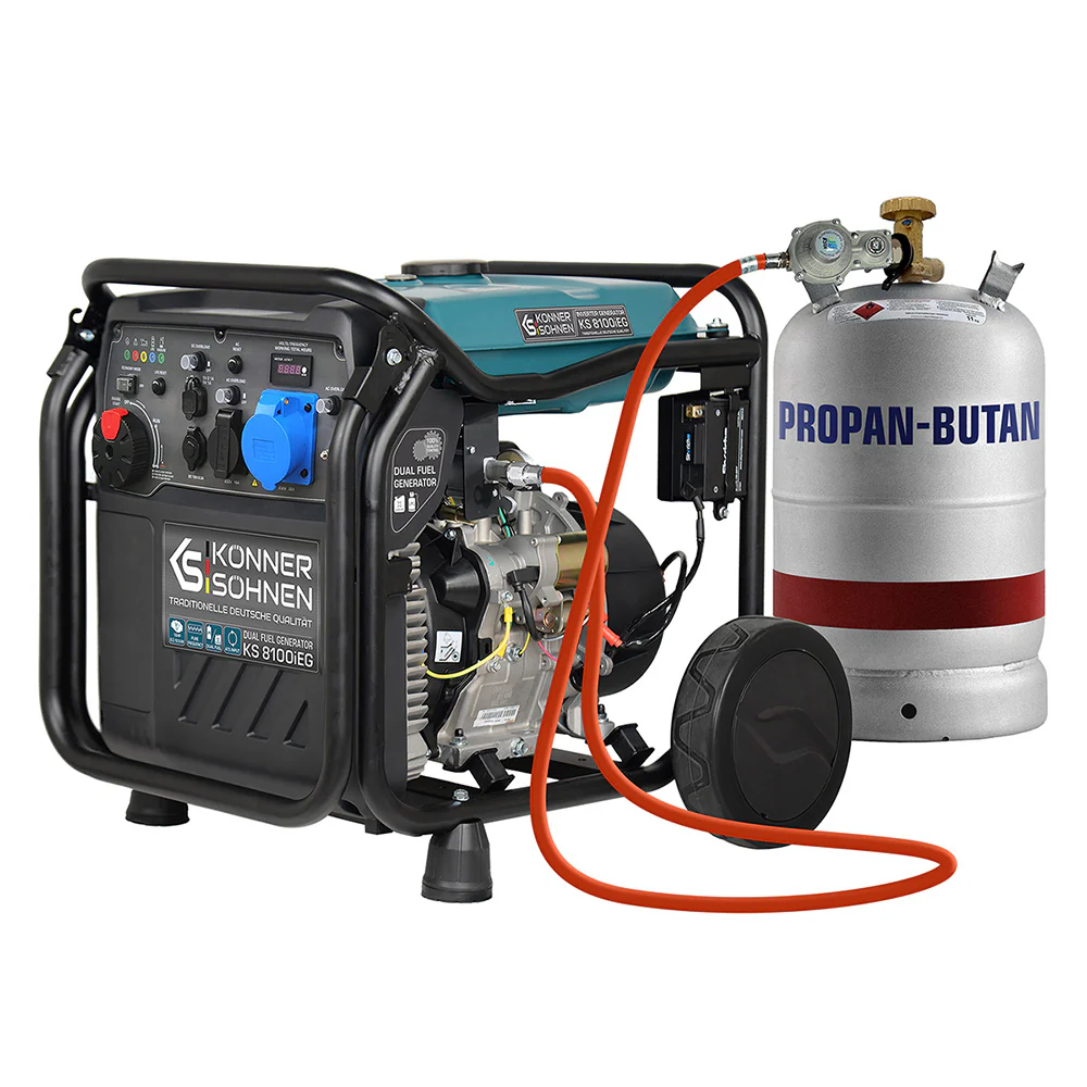 1St. Könner & Söhnen KS8100iEG LPG/Benzin-Inverter-Generator KS 8100iEG