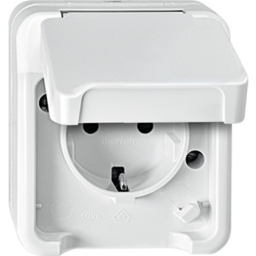 1St. Merten MEG2300-8019 SCHUKO-Steckdose mit erhöhtem Berührungsschutz, polarweiß, AQUASTAR 1St. Merten MEG2400-8019  Steckdose mit erhöhtem Berührungsschutz, polarweiß, AQUASTAR MEG24008019