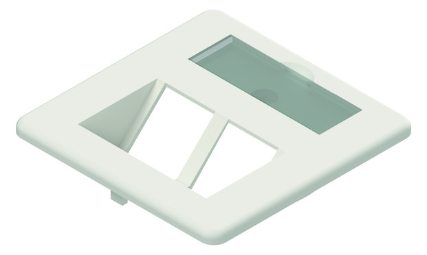 1St. Protec.Net PNZPRW2 Zentralplatte 2fach reinweiss 9010