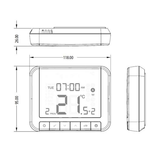 1St. THERMOST TS-S-RT20 Digit. program. Funk-Raumth. 868 Mhz (NE