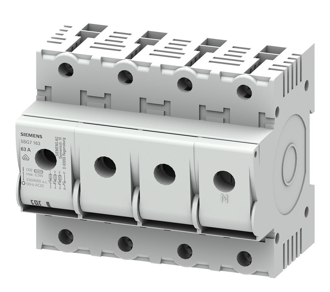 1St. Siemens 5SG7163 MINIZED, Lasttrennschalter mit Sicherung