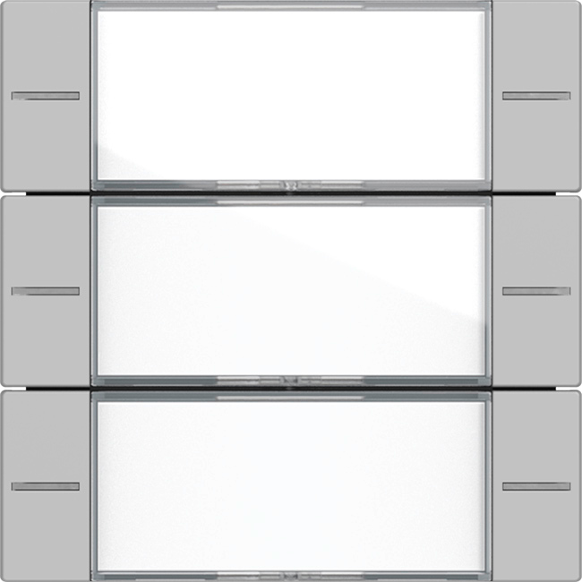 1St. Gira 5773015 Wippenset 3fach mit Beschriftungsfeld für Tastsensor 4, Klar Grau matt...