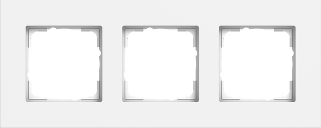 1St. Gira 0213407 Abdeckrahmen 3f Gira Esprit aluminium reinweiß matt