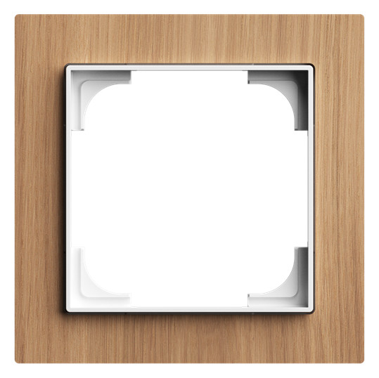 1St. Busch-Jaeger 1721-4083 Abdeckrahmen 1-fach Holz Eiche - Busch-art linear® Holz Eiche 2CKA001754A4887